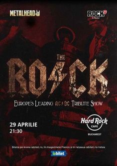 Concert Tribut AC/DC cu The Rock pe29 aprilie la Hard Rock Cafe