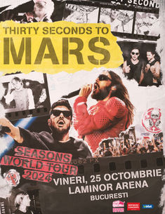Thirty Seconds to Mars pe 25 Octombrie in Bucuresti
