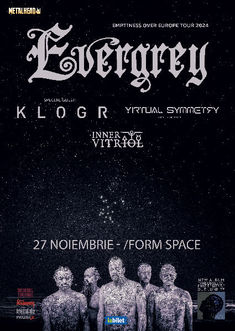 Concert Evergrey, Klogr si Virtual Symmetry pe 27 Noiembrie in /FORM Space