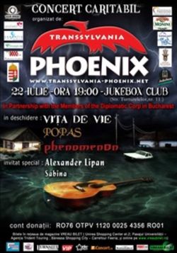 Concert caritabil Phoenix in Club Jukebox Bucuresti