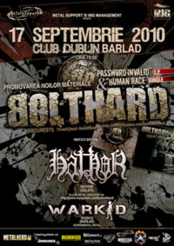 Concert Bolthard, Hathor si Warkid in Barlad