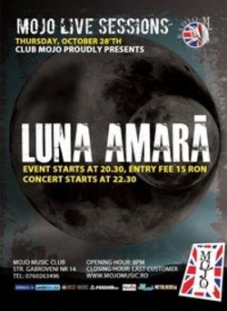 Concert Luna Amara in club Mojo din Bucuresti
