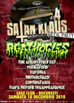 Satan Klaus Metal Party 4 in Cage Club: Agathocles headliner