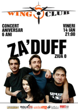 Concert Aniversar Ziua 0 cu Za'Duff in Wings Club