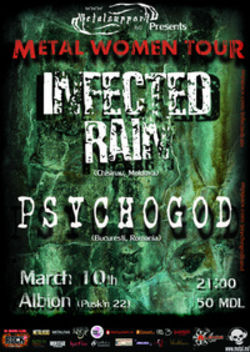 Concert Psychogod si Infected Rain in club Albion Chisinau