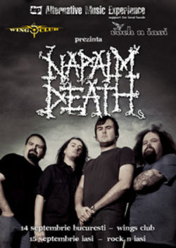 Concert Napalm Death in Wings Club Bucuresti