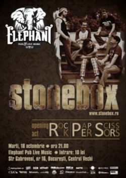 Concert Stonebox si Rock Paper Scissors in Elephant Pub