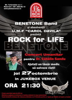 Concert umanitar 'Rock for life' in Jukebox Venue