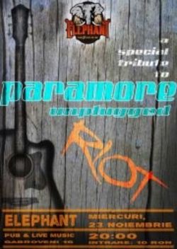 Concert tribut Paramore unplugged in Elephant Pub