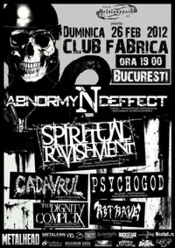 AMANAT: Concert Abnormyndeffect, Spiritual Ravishment si Cadavrul in Club Fabrica