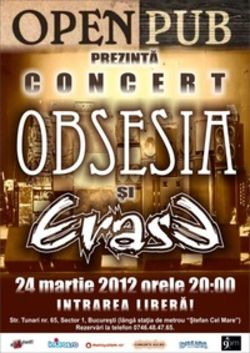 Concert Obsesia si Erase in Open Pub Bucuresti