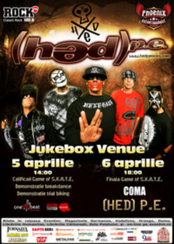 Concert (HED) P.E. in Jukebox Venue Bucuresti