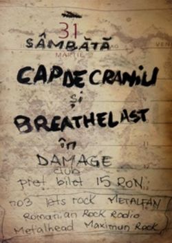 Concert CAP DE CRANIU si BREATHELAST in Damage Club