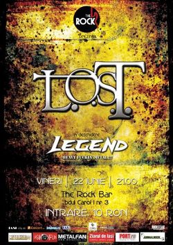 Concert L.O.S.T. si Legend in The Rock Bar din Iasi