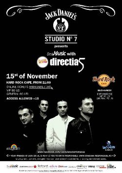 Directia 5: concert la Hard Rock Cafe Bucuresti