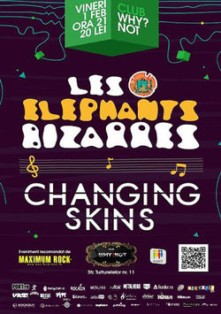 Les Elephants Bizarres si Changing Skins: Concert la Bucuresti in club Why Not pe 1 februarie