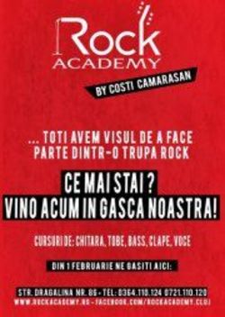 Rock Academy in Cluj-Napoca pe 1 februarie