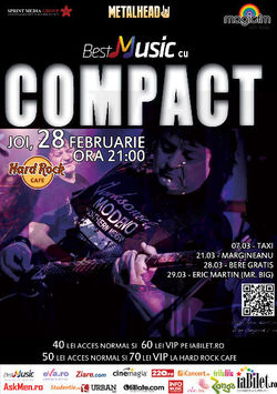 Compact: Concert in Hard Rock Cafe pe 28 februarie
