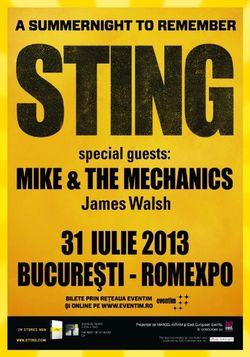 Concert Sting la Romexpo din Bucuresti