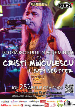 Concert Cristi Minculescu in aprilie la Hard Rock Cafe