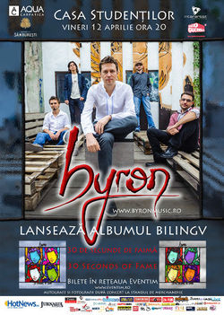 byron: concert de lansare album la Iasi pe 12 aprilie