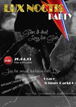 Lux Noctis party in Panic! pe 26 aprilie