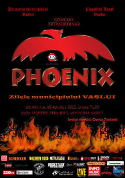 Concert Phoenix la Vaslui pe 18 august