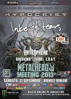 Hypocrisy, Lake Of Tears si HateSphere in Romania la METALHEAD Meeting 2013
