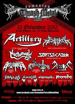 Romanian Thrash Metal Fest 2013 la Bucuresti: Concert Artillery