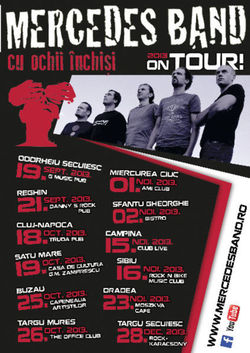 Concert Mercedes Band la Targul Mures in The Office Club, pe 26 Octombrie