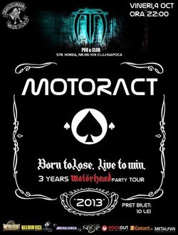 Concert Motoract la Cluj in Truda Pub, vineri 4 Octombrie