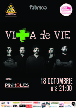 Primul concert electric Vita de Vie din acest an, in Club Fabrica, pe 18 Octombrie