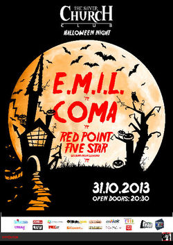 Concert COMA si E.M.I.L la Bucuresti, in Silver Church, pe 31 Octombrie