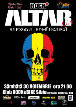 Concert Altar la Sibiu, in Rock & Bike, Sambata 30 Noiembrie