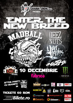 Concert Madball, Deez Nuts, Your Demise si Nasty pe 10 Decembrie