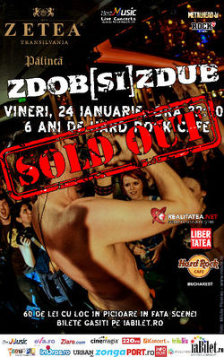 SOLD OUT - Concert ZDOB si ZDUB de Ziua Unirii - 6 ani de Hard Rock Cafe