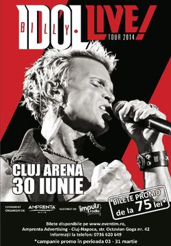 Concert Billy Idol pe 30 iunie la Cluj-Napoca