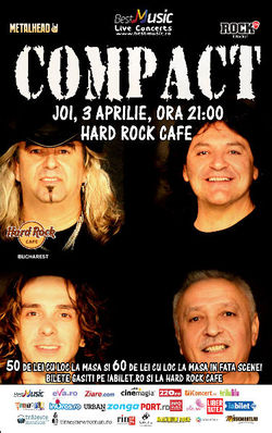 Concert Compact pe 3 aprilie la Hard Rock Cafe