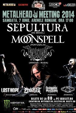 Sepultura, Moonspell si Arkona in Romania la METALHEAD Meeting 2014