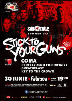Concert Stick To Your Guns in iunie la Bucuresti