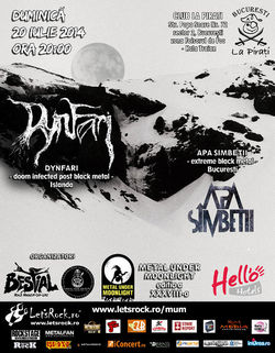 Metal Under Moonlight editia a XXXVIII-a: Concert Dynfari si Apa Sambetii in Club La Pirati din Bucuresti