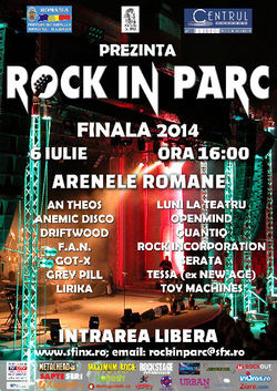 Finala ROCK IN PARC la Arenele Romane pe 6 iulie !