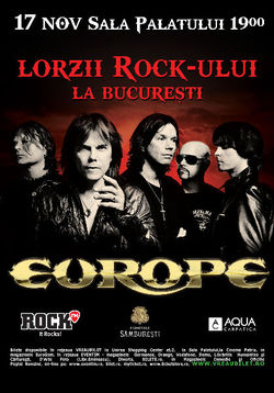 EUROPE concerteaza in noiembrie la Bucuresti