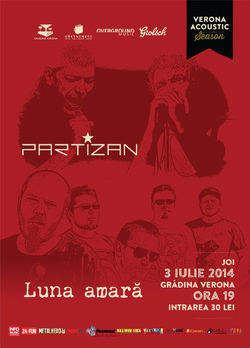 Concert acustic Partizan si Luna Amara joi, 3 iulie, la Gradina Verona