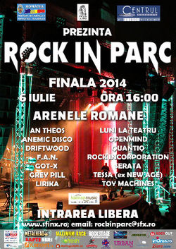 Finala Festivalului Rock in Parc 2014