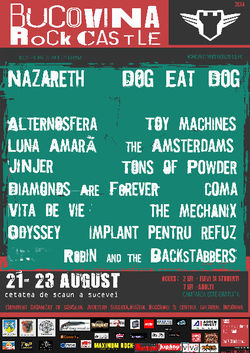 Nazareth si Dog Eat Dog canta la Bucovina Rock Castle in august