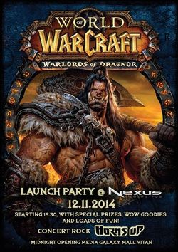 Concert HORNS UP la World of Warcraft: Warlords of Draenor Launch Party