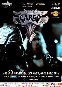 Concert CARGO pe 20 noiembrie la Hard Rock Cafe
