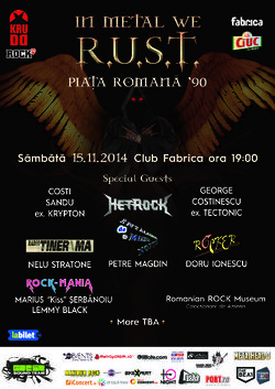Concert R.U.S.T. si Metrock in Club Fabrica Bucuresti