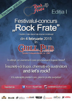CONCURS: RockFrate, in Grill Pub Bucuresti
